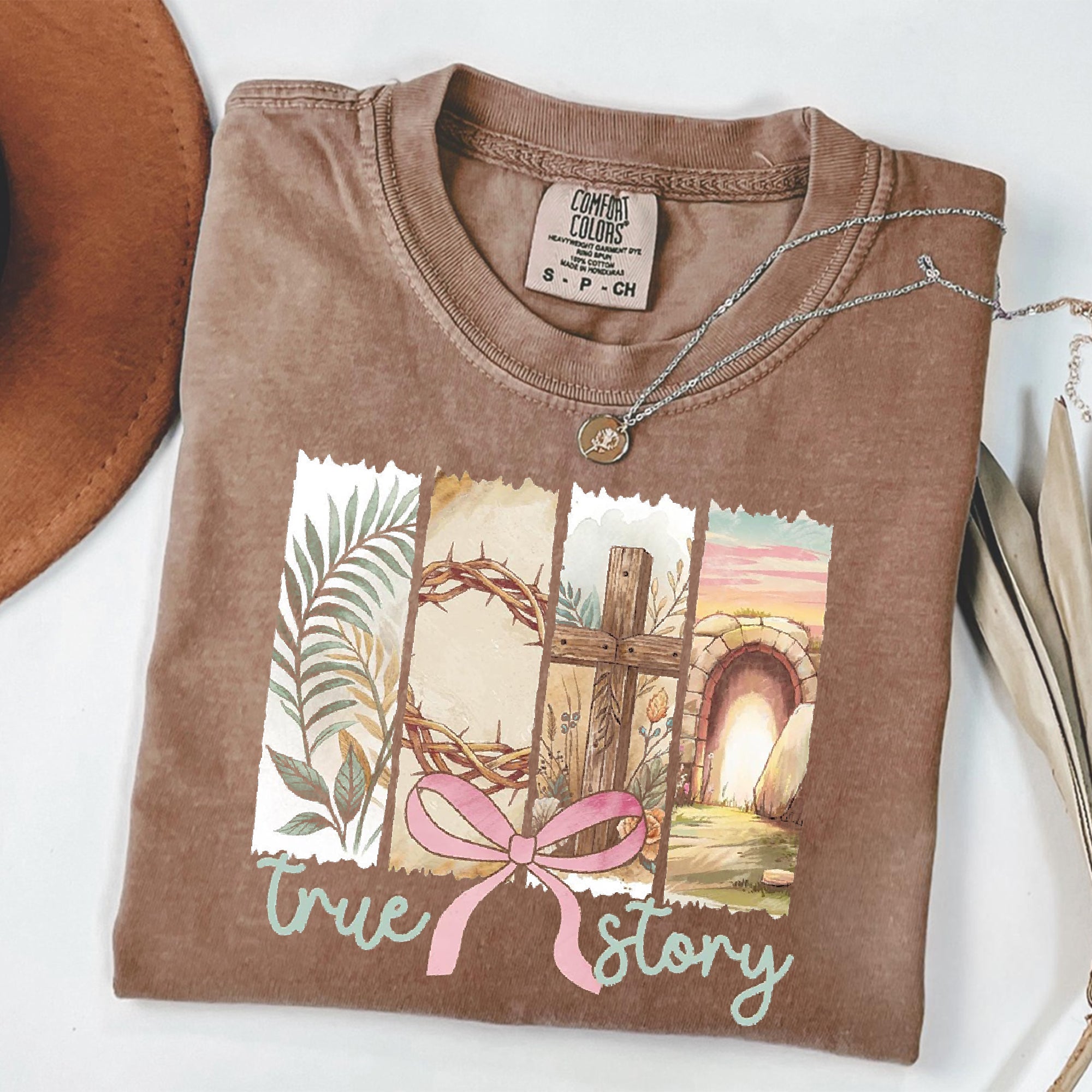 Comfort Colors® True Story Shirt, Easter Christian Tee, Nativity Jesus Lover Shirt, Women’s Religious Gift, Bible Verse T-Shirt, Faith-Based Apparel